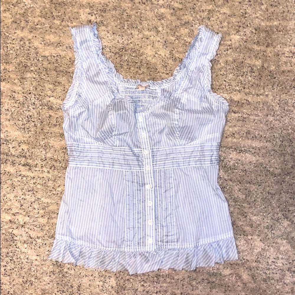 Guess - Banker Stipe scoop blouse